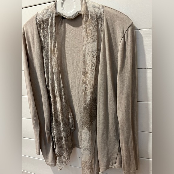 🤎Beige Draped Cardigan – Lungo L’Arno – XL - Picture 8 of 8